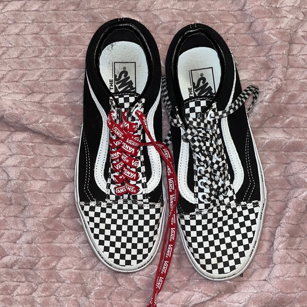 WOMENS Checkerboard Vans. Size 6.